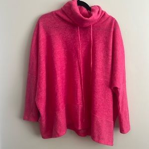 Cherish (boutique brand) M/L pink funnel neck sweater